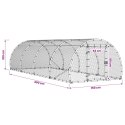 VidaXL Kurnik srebrny 400 x 150 x 100 cm Stal ocynkowana