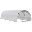 VidaXL Kurnik srebrny 400 x 150 x 100 cm Stal ocynkowana