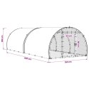 VidaXL Kurnik srebrny 400 x 150 x 100 cm Stal ocynkowana