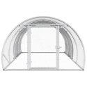 VidaXL Kurnik srebrny 400 x 150 x 100 cm Stal ocynkowana