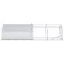 VidaXL Kurnik srebrny 400 x 150 x 100 cm Stal ocynkowana