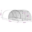 VidaXL Kurnik srebrny 400 x 150 x 100 cm Stal ocynkowana