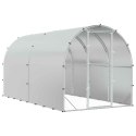 VidaXL Kurnik srebrny 400 x 200 x 200 cm Stal ocynkowana