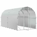 VidaXL Kurnik srebrny 400 x 200 x 200 cm Stal ocynkowana