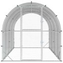 VidaXL Kurnik srebrny 400 x 200 x 200 cm Stal ocynkowana