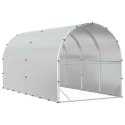VidaXL Kurnik srebrny 400 x 200 x 200 cm Stal ocynkowana