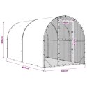 VidaXL Kurnik srebrny 400 x 200 x 200 cm Stal ocynkowana