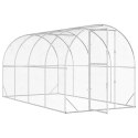 VidaXL Kurnik srebrny 400 x 200 x 200 cm Stal ocynkowana