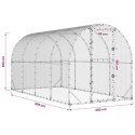 VidaXL Kurnik srebrny 400 x 200 x 200 cm Stal ocynkowana