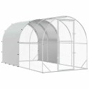 VidaXL Kurnik srebrny 400 x 200 x 200 cm Stal ocynkowana