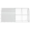 VidaXL Kurnik srebrny 400 x 200 x 200 cm Stal ocynkowana