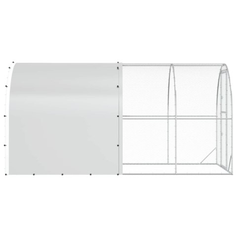 VidaXL Kurnik srebrny 400 x 200 x 200 cm Stal ocynkowana