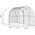VidaXL Kurnik srebrny 400 x 200 x 200 cm Stal ocynkowana