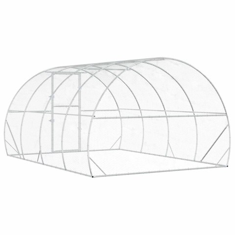 VidaXL Kurnik srebrny 400 x 300 x 200 cm Stal ocynkowana