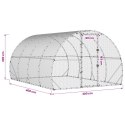 VidaXL Kurnik srebrny 400 x 300 x 200 cm Stal ocynkowana