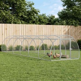 VidaXL Kurnik srebrny 600 x 150 x 100 cm Stal ocynkowana