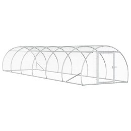VidaXL Kurnik srebrny 600 x 150 x 100 cm Stal ocynkowana