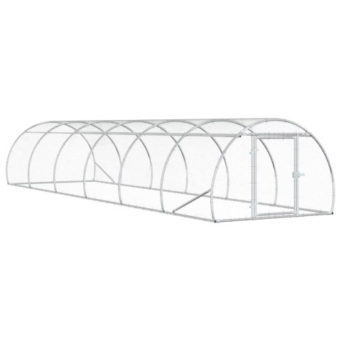 VidaXL Kurnik srebrny 600 x 150 x 100 cm Stal ocynkowana