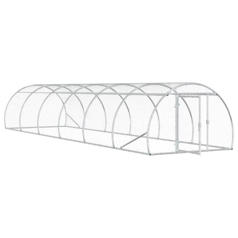 VidaXL Kurnik srebrny 600 x 150 x 100 cm Stal ocynkowana