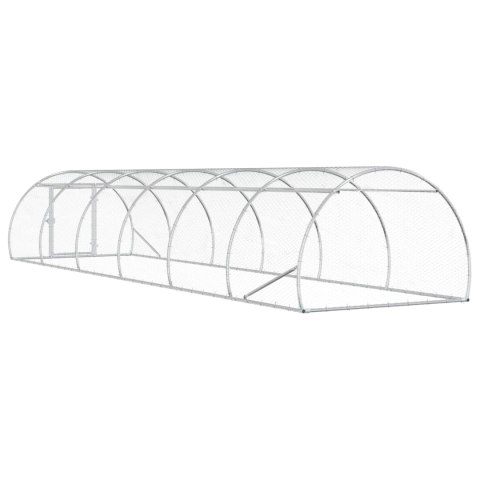 VidaXL Kurnik srebrny 600 x 150 x 100 cm Stal ocynkowana