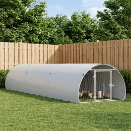 VidaXL Kurnik srebrny 600 x 150 x 100 cm Stal ocynkowana