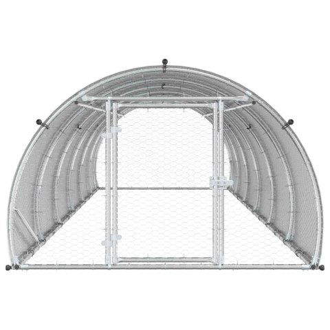 VidaXL Kurnik srebrny 600 x 150 x 100 cm Stal ocynkowana