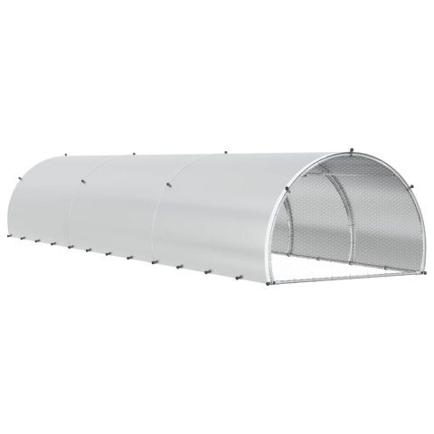 VidaXL Kurnik srebrny 600 x 150 x 100 cm Stal ocynkowana