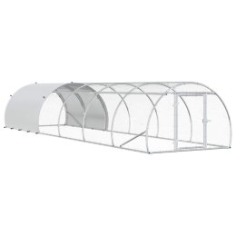 VidaXL Kurnik srebrny 600 x 150 x 100 cm Stal ocynkowana