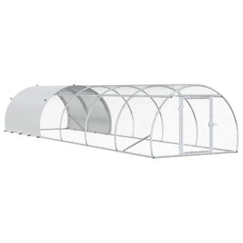 VidaXL Kurnik srebrny 600 x 150 x 100 cm Stal ocynkowana