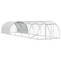 VidaXL Kurnik srebrny 600 x 150 x 100 cm Stal ocynkowana