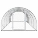 VidaXL Kurnik srebrny 600 x 150 x 100 cm Stal ocynkowana
