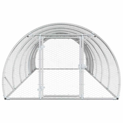 VidaXL Kurnik srebrny 600 x 150 x 100 cm Stal ocynkowana