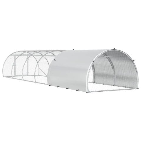 VidaXL Kurnik srebrny 600 x 150 x 100 cm Stal ocynkowana