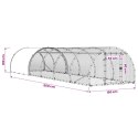 VidaXL Kurnik srebrny 600 x 150 x 100 cm Stal ocynkowana