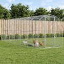VidaXL Kurnik srebrny 600 x 200 x 200 cm Stal ocynkowana