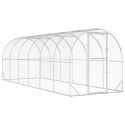 VidaXL Kurnik srebrny 600 x 200 x 200 cm Stal ocynkowana