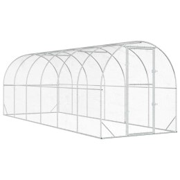 VidaXL Kurnik srebrny 600 x 200 x 200 cm Stal ocynkowana
