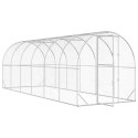 VidaXL Kurnik srebrny 600 x 200 x 200 cm Stal ocynkowana
