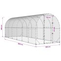 VidaXL Kurnik srebrny 600 x 200 x 200 cm Stal ocynkowana
