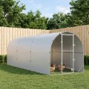 VidaXL Kurnik srebrny 600 x 200 x 200 cm Stal ocynkowana