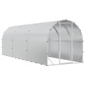 VidaXL Kurnik srebrny 600 x 200 x 200 cm Stal ocynkowana