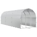 VidaXL Kurnik srebrny 600 x 200 x 200 cm Stal ocynkowana