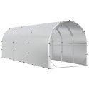VidaXL Kurnik srebrny 600 x 200 x 200 cm Stal ocynkowana