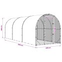 VidaXL Kurnik srebrny 600 x 200 x 200 cm Stal ocynkowana