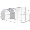 VidaXL Kurnik srebrny 600 x 200 x 200 cm Stal ocynkowana