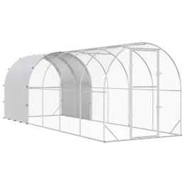 VidaXL Kurnik srebrny 600 x 200 x 200 cm Stal ocynkowana