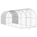 VidaXL Kurnik srebrny 600 x 200 x 200 cm Stal ocynkowana