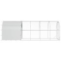 VidaXL Kurnik srebrny 600 x 200 x 200 cm Stal ocynkowana