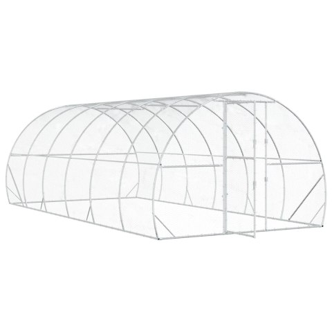 VidaXL Kurnik srebrny 600 x 300 x 200 cm Stal ocynkowana