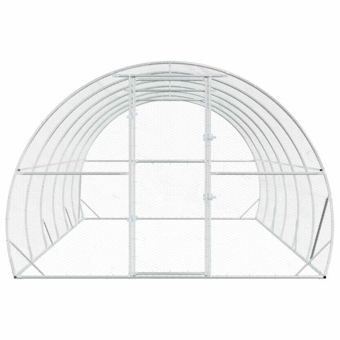 VidaXL Kurnik srebrny 600 x 300 x 200 cm Stal ocynkowana